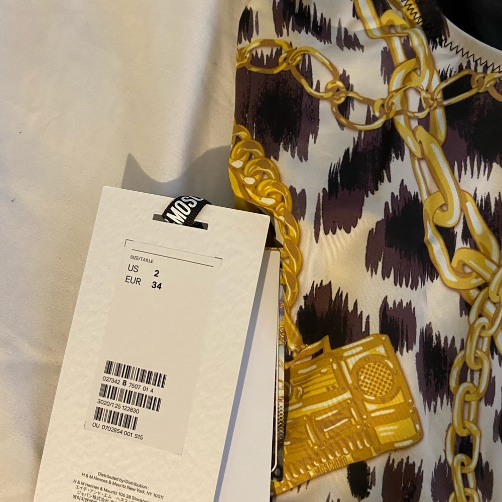Moschino x H&M bodysuit size 2 NWT - Picture 5 of 5